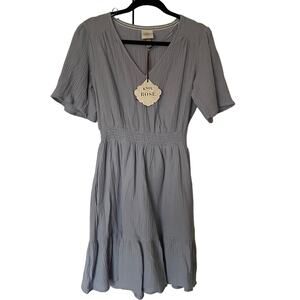 Knox Rose Women's Light Blue Flutter Sleeve A-Line Dress - Size XS - NWT